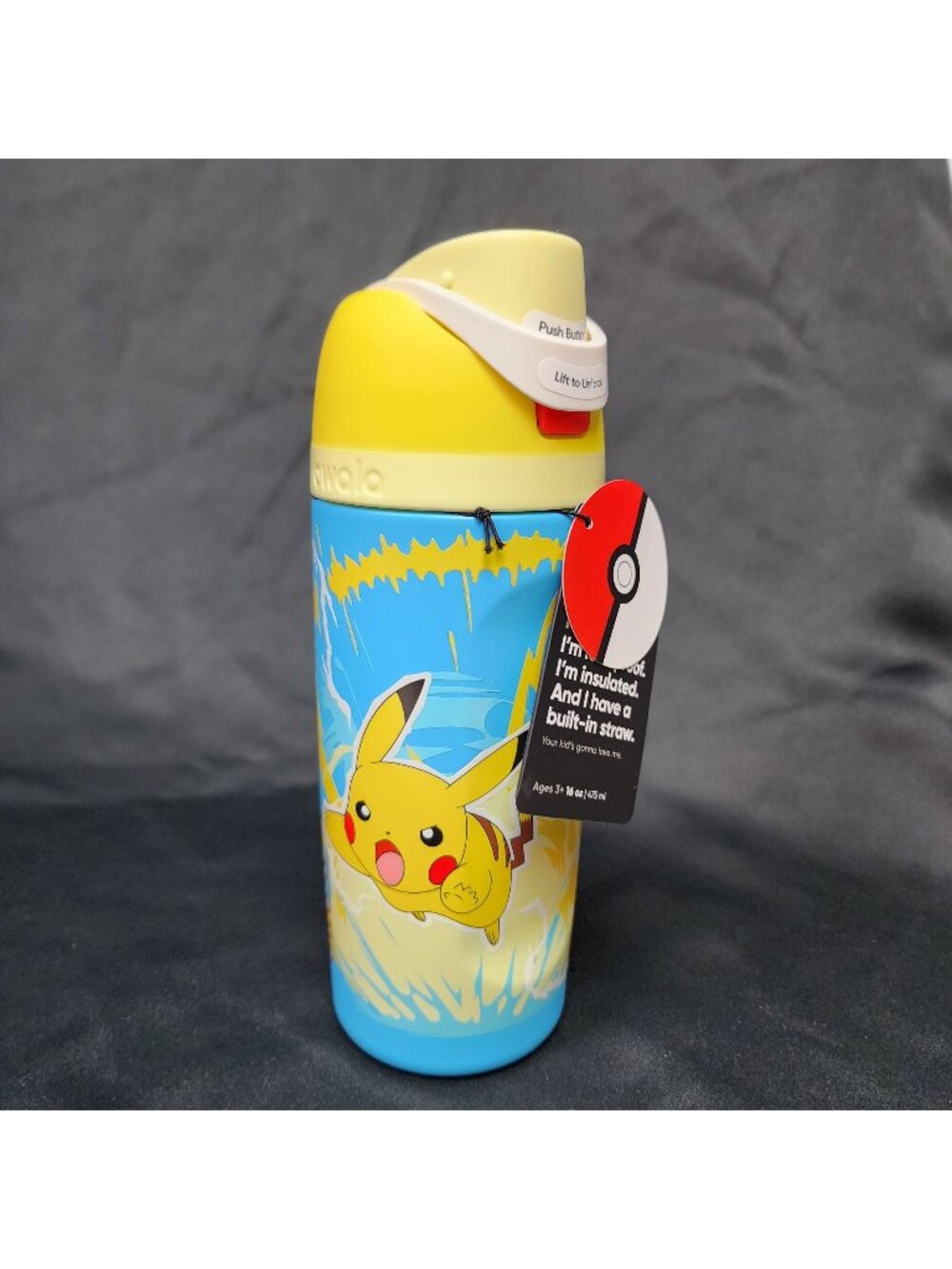 Owala x Pokemon 30th Anniversary Pikachu 16oz FreeSip Water Bottle NWT